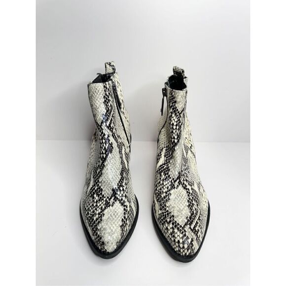 Blondo Ankle Booties Size 6 Snakeskin Embossed Leather Waterproof Block Heel NEW - Picture 3 of 9
